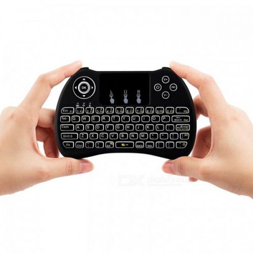 Mini Keyboard Touchpad Mouse Combo Backlit Rechargeable H9