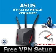 ASUS RT-AC86U MERLIN FLASHED VPN WIRELESS ROUTER NEW