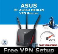ASUS RT-AC86U MERLIN FLASHED VPN WIRELESS ROUTER REFURBISHED