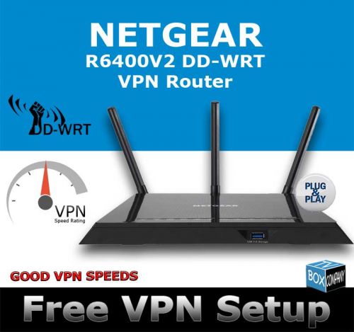 NETGEAR R6400 DD-WRT FLASHED VPN  ROUTER REFURBISHED 