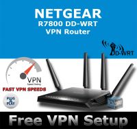 NETGEAR R7800 DD-WRT FLASHED VPN ROUTER REFURBISHED 