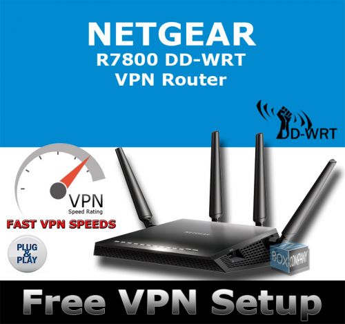 NETGEAR R7800 DD-WRT FLASHED VPN ROUTER NEW