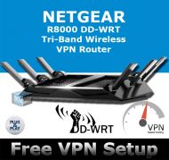 NETGEAR R8000 DD-WRT FLASHED VPN ROUTER REFURBISHED 
