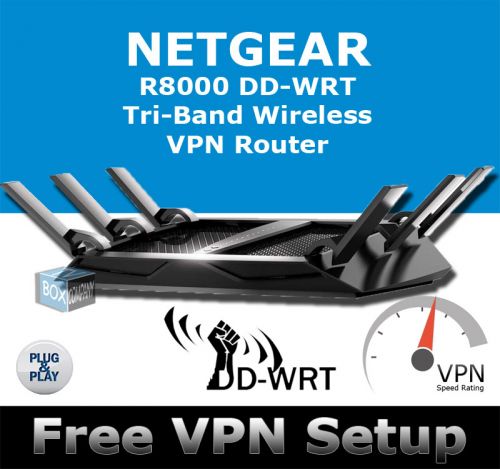 NETGEAR R8000 DD-WRT FLASHED VPN ROUTER REFURBISHED 