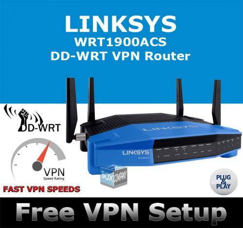 LINKSYS WRT1900ACS DD-WRT EXPRESSVPN FLASHED VPN ROUTER REFURBISHED 